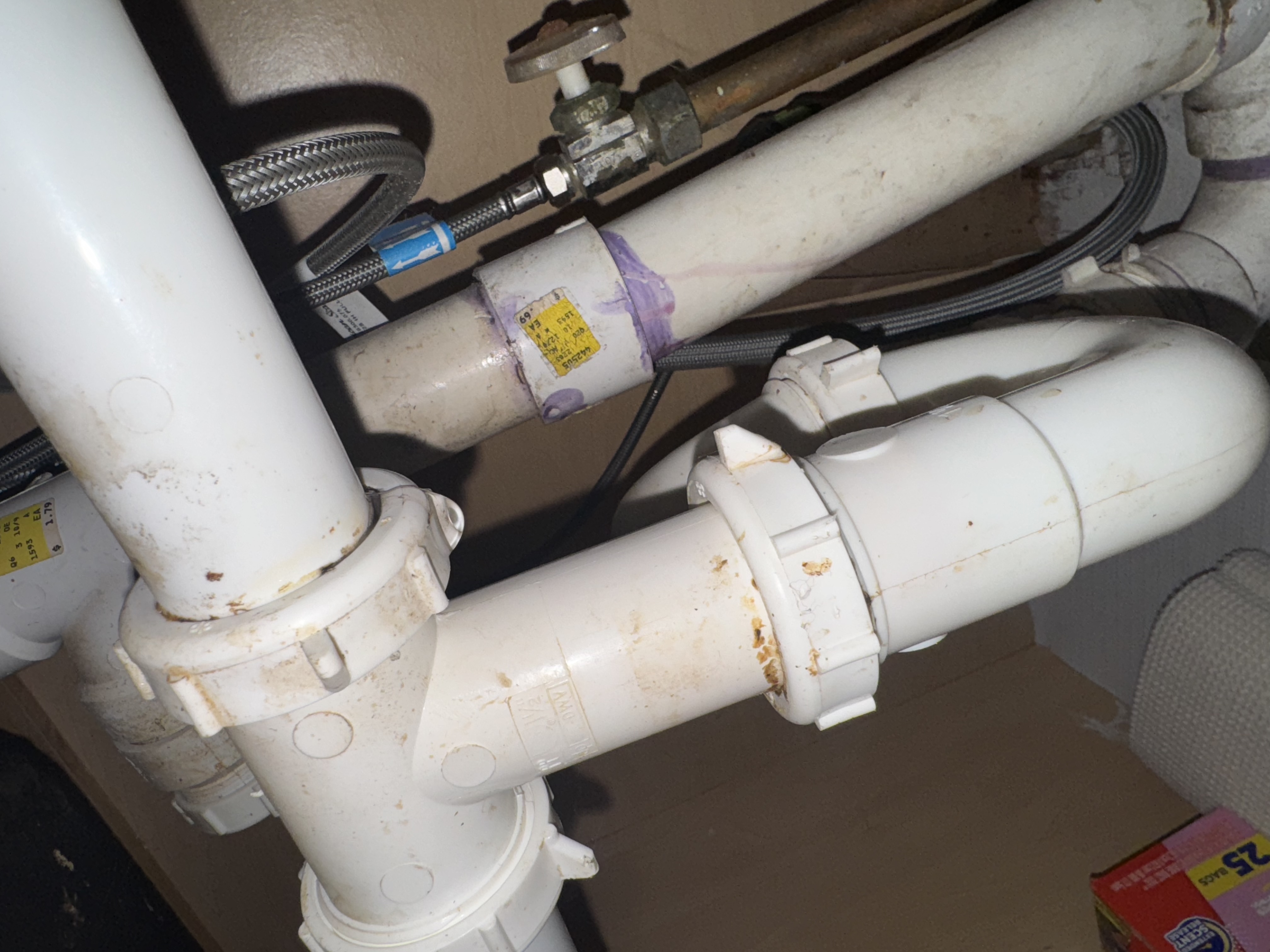 Under-sink plumbing repair